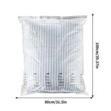 Vacuum Compression Storage Bag – No Pump Needed, Roll-Up Reusable Space Saver for Clothes & Blankets, Airtight & Water-Resistant, Travel & Home Use