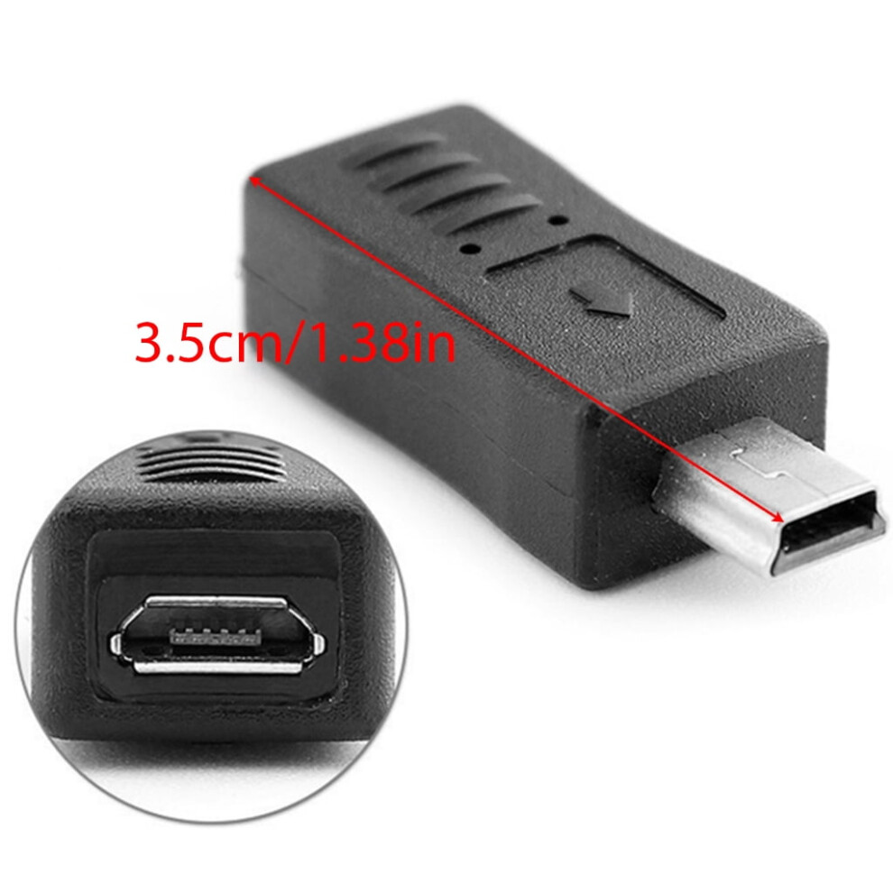 Multifunctional Micro Usb Female To Mini Usb Male Adapter Charger Adaptor Converter Black 9327961637184