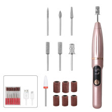 Cordless Rechargeable Electric Nail Drill Set – High-Speed Manicure & Pedicure Kit for Home & Salon, Compatible with Standard Bits