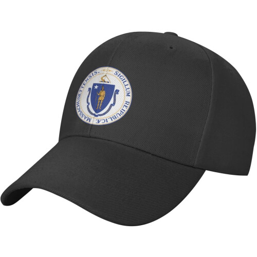 Καπέλο μπέιζμπολ Massachusetts State Seal – Ρυθμιζόμενο μαύρο