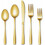 Gold Stainless Steel Flatware Set 20-Pc for 4 1