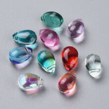 Transparenta glasdroppspärlor toppborrade 200 st 9x6x5mm