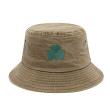 Herr Fiskarhatt i Shamrock-stil i polyester, brun