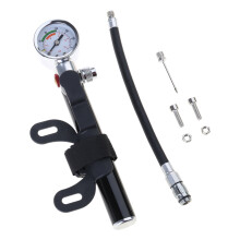 Bicycles Pumps, Aluminum Alloys Bikes Tire Air Pumps with Pressure Gauge, Fast Tyre Inflation Frame Mounted for Bike