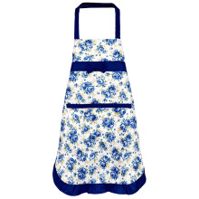 Women Kitchen Floral Apron with 1 Pocket and Adjustable Waist Ties Water Resistant Women Bib Apron for Cooking Baking Houseworking