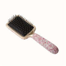 Luxury Rhinestone Cushion Hairbrush for Women – Gentle Scalp Massage & Detangling, Portable, Multi-Color, Compatible with All Hair Types