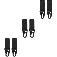 6Pièces Porte- Carabiner Noir Multi-Usages Pour Activités Outdoor