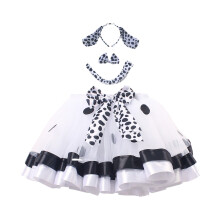 AWZXDE Girls Solid Color Double Layer Tutu Skirt For Girls Animal Series Show Dress Mesh Tutu Performance Skirt White