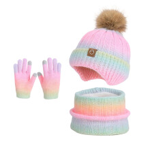 AWZXDE Winter Hats For Kids Hat Scarf Comfortable Lined Knitted Ear Warmer Neck Warmer For Boys Girls Cold Weather Multicolour