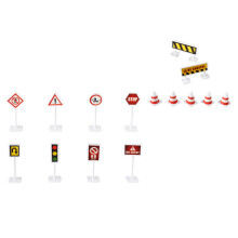 18Ensembles Jouets Signaux Routiers Colorés Éducatifs Pour Enfants