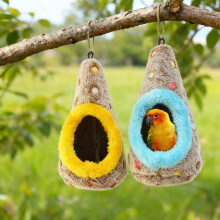 Liten og mellomstor papegøye varm plysj fuglehus koselig hengende hytte soveseng for små og mellomstore papegøyer conures turtelduer finker og