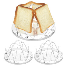 Stainless Steel Camping Toaster Kit, Camp Stove Toaster, 4 Slices Folding Toast Holder for Hiking