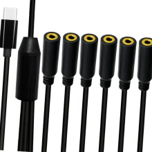 Type C To 3.5mm Sound Adapters with Digital Decoders Plugs & Play Headphone Splitter For Smartphones Tablets Laptops
