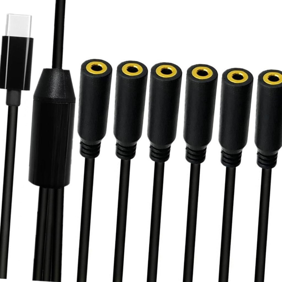 Type C To 3.5Mm Sound Adapters With Digital Decoders Plugs & Play Headphone Splitter For Smartphones Tablets Laptops 9313598117601