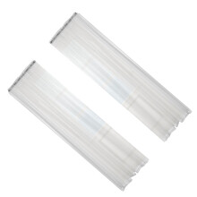 6Pcs White Sheer Curtains Voile Gauze Window Drapes for Nursery