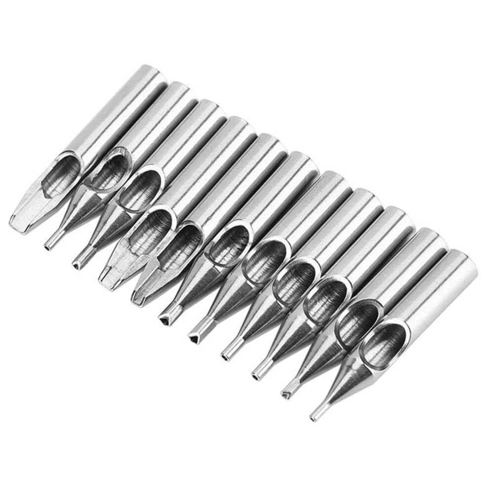 Bright-Home 11Pcs/Set 304 Stainless Steel Assorted Tattoo Nozzle Tips Needles Kit 11 Sizes Durable