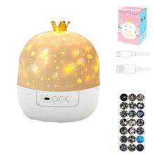 Rechargeable Kids Night Light Projector with Rotating Star Galaxy Effects, 21 Films, Sleep Aid – Compatible with USB Charging