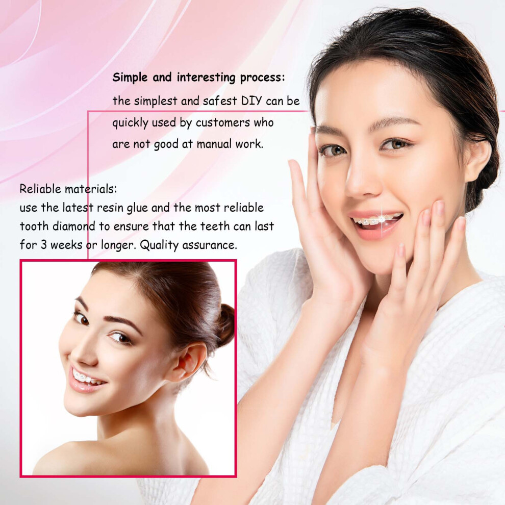 Bright-Home Tooth Gem Kit Shiny Teeth Removable Teeth Artificial Crystal Ornament For Manicure Salon Home Diy