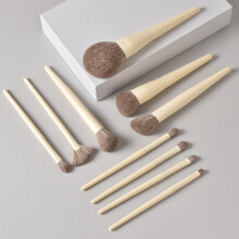 10 pcs Synthetic Makeup Brushes Kit Portable Multi-Use Compact Professional