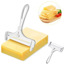 Stainless Steel Wire Cheese Slicer, Adjustable Thickness Cheese Cutter for Soft, Semi-Hard Cheeses Kitchen Cooking Tool
