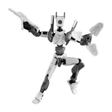 D Multi-Joint Articulated Mech Doll Figure Model Kit With Movable Limbs And Gestures For Display And Play Assembly Toy 4.3 Inches Height