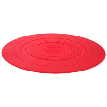 Red silicone turntable platter mat for vinyl records