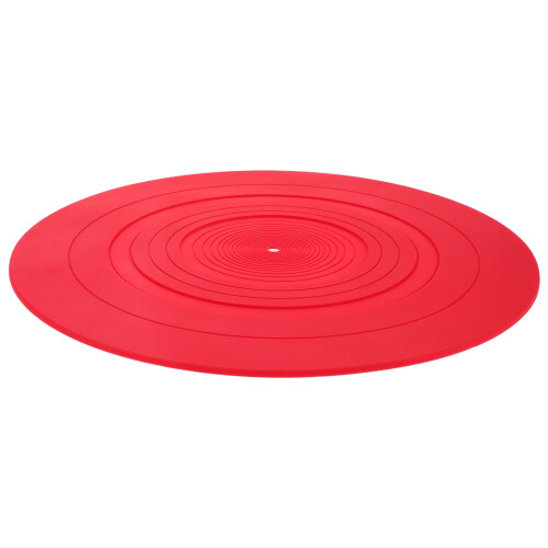 Red silicone turntable platter mat for vinyl records