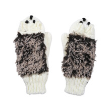 Gebreide egelhandschoenen voor meisjes, warme acryl winterhandschoenen