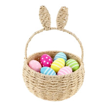 Panier de Pâques en osier tressé avec anse (1 pièce)