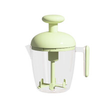 Ergonomic Manual Egg Mixer Efficient Handheld Whisk Cup With Built In Foam Filter For Quick Beating And Whipping Light Green 19X15cm