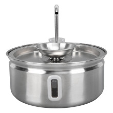 Stainless Steel Pet Water Fountain 3.2L | 22.8x9cm Quiet Circulating Dispenser
