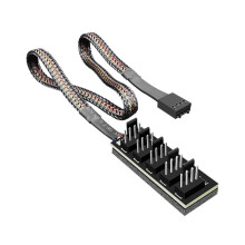 4-Pin-PWM-Lüfter-Stromversorgungskabel, 1-zu-5-Splitter, 5-Wege-Hub, PC-Gehäuse-Lüfter-Stromverlängerung für interne Motherboard-Lüfter