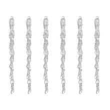 Pekkaxy Clear Acrylic Icicle Ornaments Set, Christmas Hanging Icicles Tree Decoration Pack