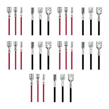 30 conectores hembra para cables de altavoces, terminales de crimpado tipo pala hembra con fundas aislantes, conectores de empalme rápido.