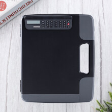 Carcasă neagră pentru clipboard, organizator de depozitare A4Files, cu calculator pentru gestionarea documentelor
