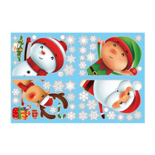 4Pcs Stickers For Holiday Scrapbooking And With Festive Santa Snowman Reindeer Patterns Red 30X20Cm Utility