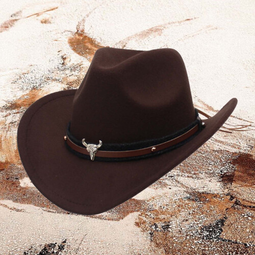 Καπέλο Western Cowboy με εκτύπωση αγελάδας, στυλ Jazz Bowler, συμβατό με καπέλα και μπότες