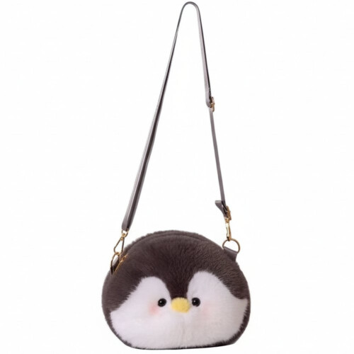 Τσάντα ώμου Penguin Crossbody με βελούδινο πορτοφόλι ώμου, μικρή τσάντα χειρός με