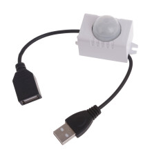 Rörelsebrytare USB5V PIR LED-brytare Kontroller för LED-remsa USB-fläkt Husdjursvatten och mer