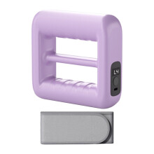 Deep Tissue Massage Ring Handheld Fascial Ring Easy Grip Handle with Belt Sports Purple