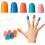 Rubber Finger Tips Covers 5-Piece Set 5 Colors Sizes 1