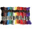 24Skeins210-Yard Πολύχρωμο νήμα κεντήματος για βραχιόλια φιλίας, ράψιμο στο χέρι και 1