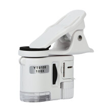 General Smartphone Microscope Attachments with LED Pocket Size Magnifier Glass Adjustable LED illuminates for Study