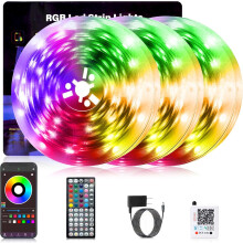 Strisce LED controllabili tramite app, 300 piedi (3 rotoli)