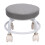 Gray Portable Low Rolling Stool with 4-Wheel Swivel and PU 1