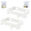 Foldable Trash Bag Holder 2Pcs, Wall-Mounted Kitchen Trash Can Rack for Cabinets, Doors, Toilets – White 1