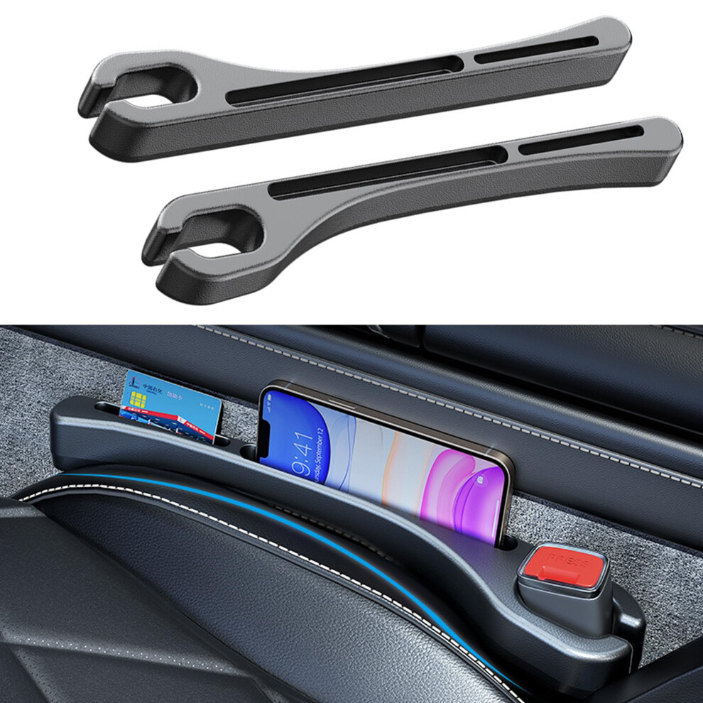 2Pcs Car Seat Gap Filler W/ Built-In Storage, Universal For Most Cars, Trucks, Suvs Â Black 9551475080895