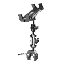 3. Suport rotativ pentru tabletă, cu clemă, reglabil din aluminiu, pentru telefon, cu braț flexibil pentru biroul de acasă