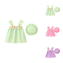Baby Bow Flower Dress with Hat – Princess Romper-Style Gown for Toddlers, Photo-Ready Everyday Wear, Adorable Match to Pink Dress for Girls Looks