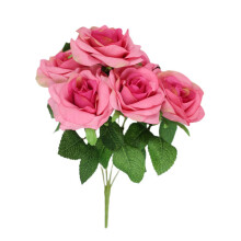 Rosa artificial de seda com haste de 45 cm (17,72 polegadas), 1 unidade.